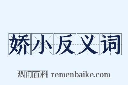 娇小反义词是什么意思的图片